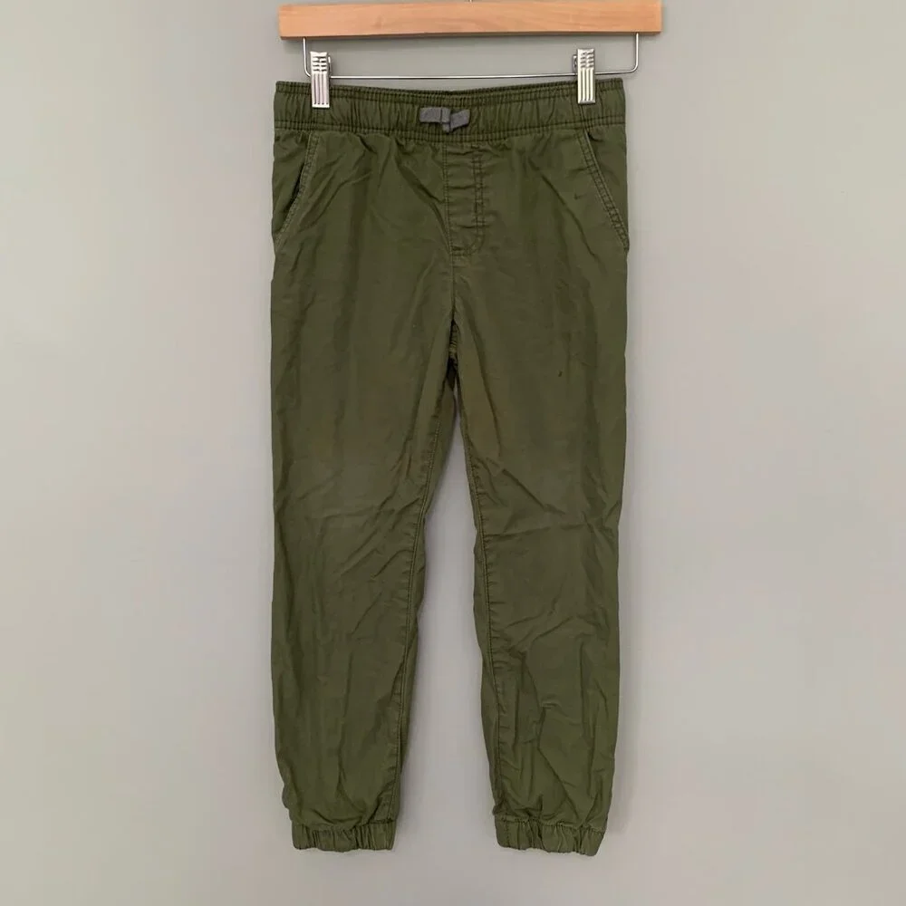 5/$25 Carter's‎ Olive Green Fleece Lined Jogger Pants Size 8